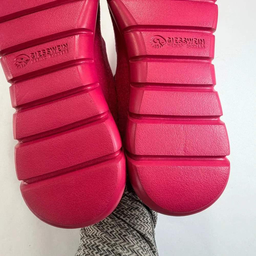 NEW Giesswein Merino Runner Sneakers Womens 42 Pink Wool Lightweight Minimalist